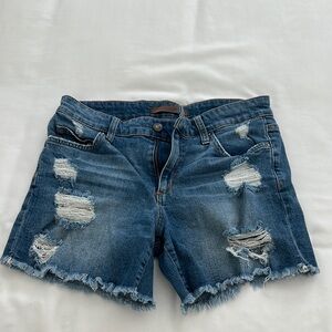 Joe's Jeans Blue Distressed Jean Shorts